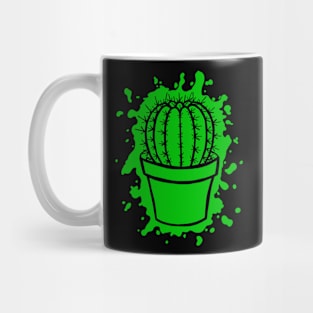 Barrel Cactus - Splatter Cut Out Green Mug